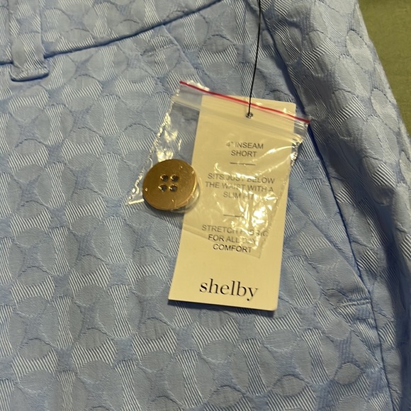 Crown and Ivy Shelby Scalloped Shorts in Wonka Periwinkle. Size 12. - Picture 3 of 4